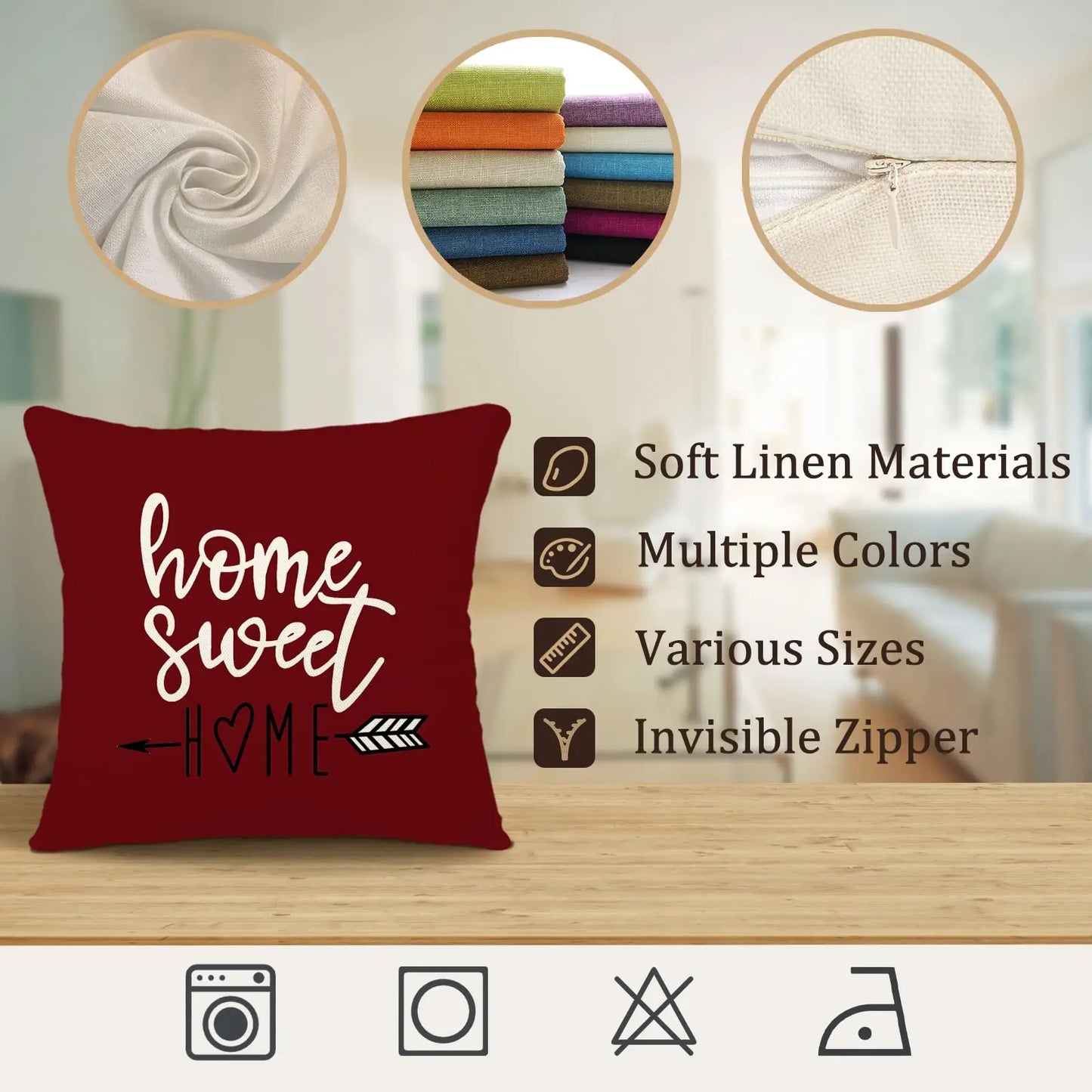 Set of 4 Decorative Pillow Covers