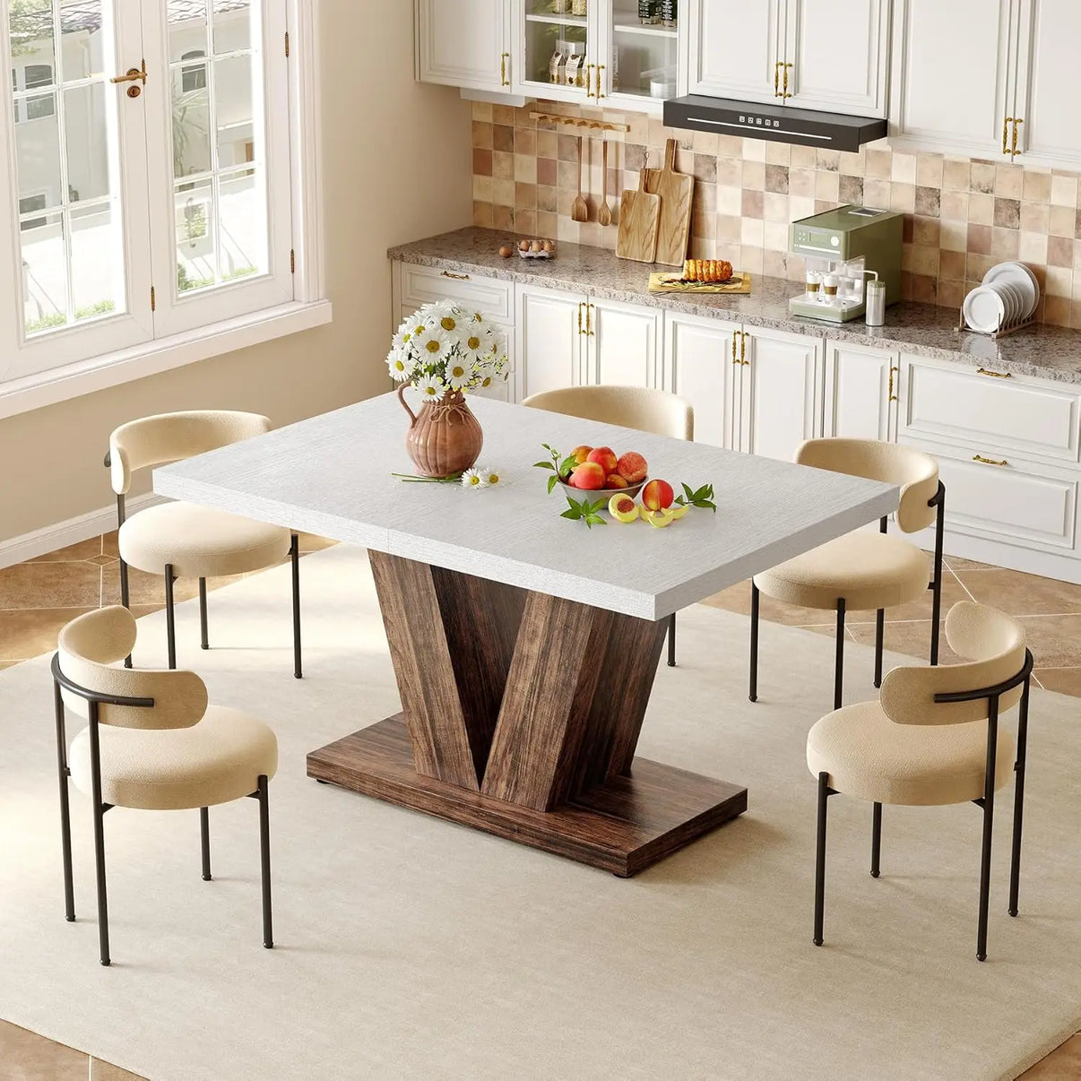 “LITTLE TREE 47'' Modern Dining Table for 4 - The Decor Authority
