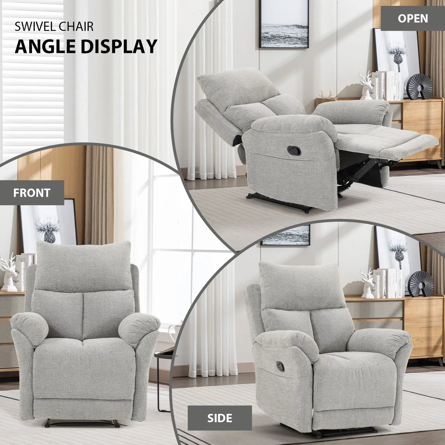 Breathable Overstuffed Recliner