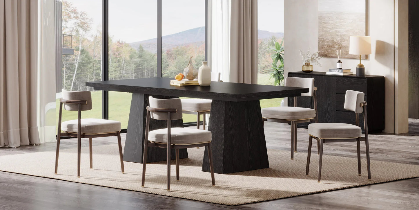 Modern Black Dining Table