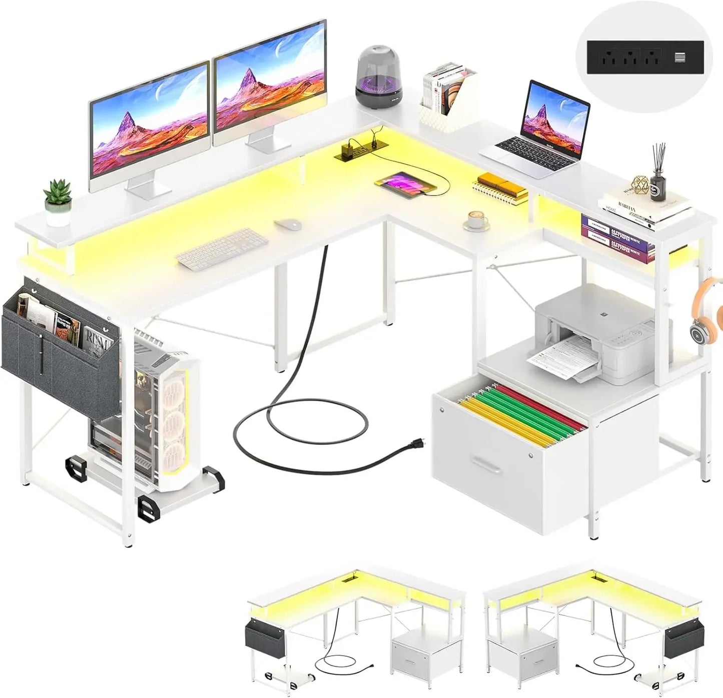L Shaped Corner Computer Desk