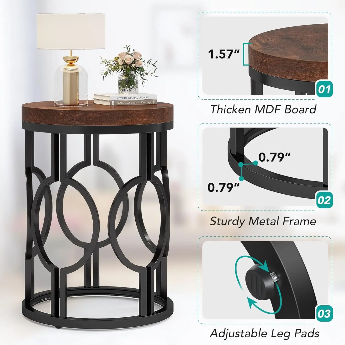 Small Round End Table