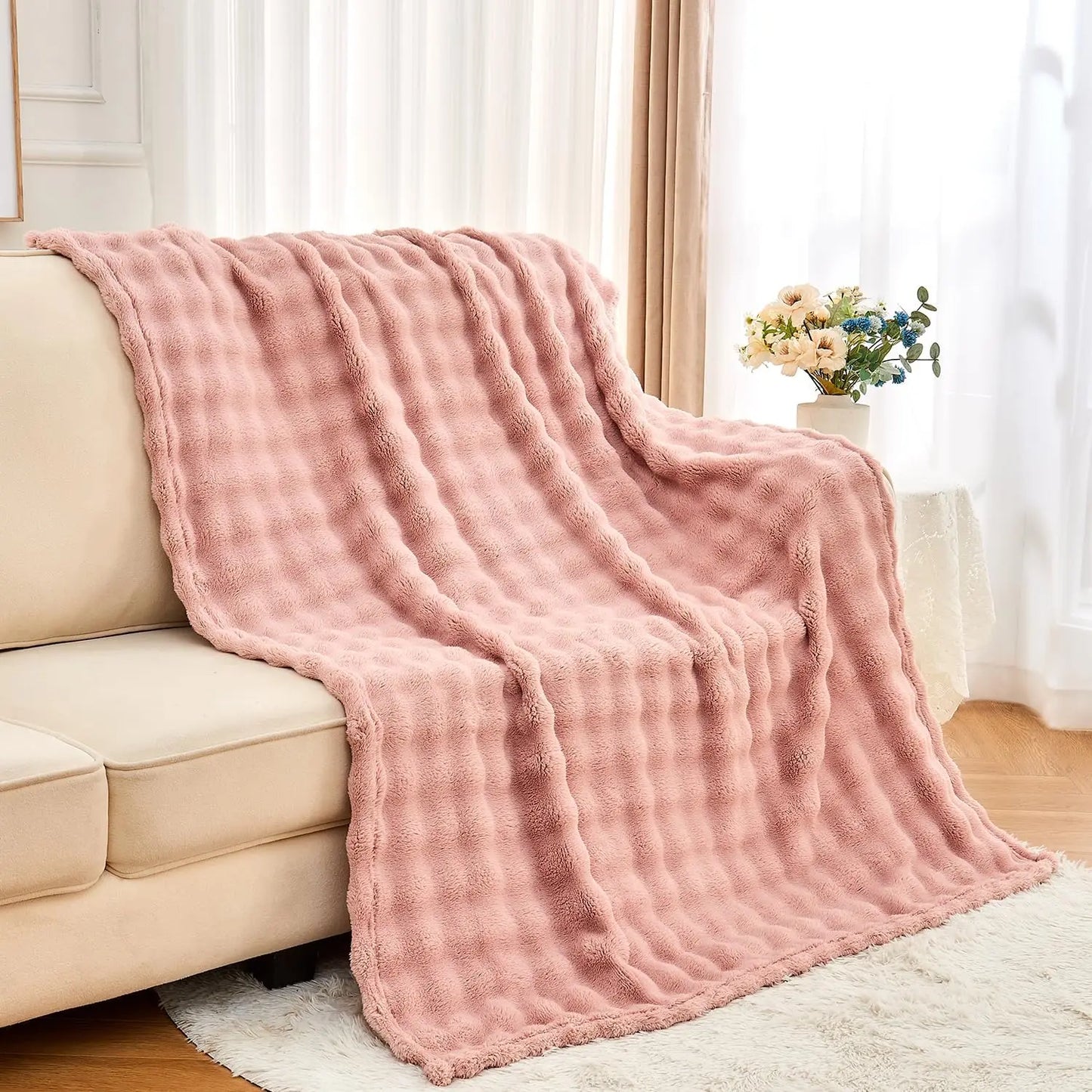 Faux Fur Fluff Blanket