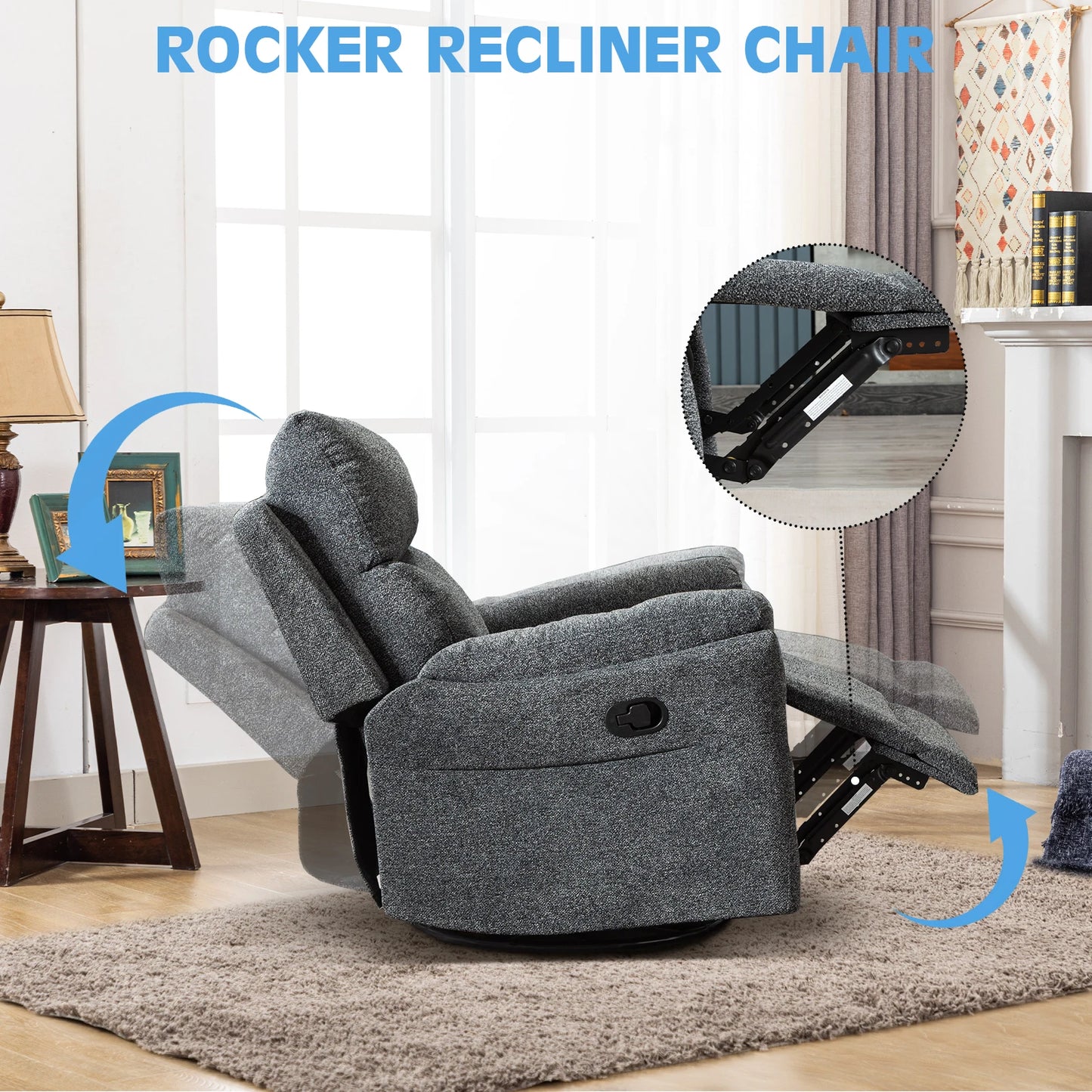 Breathable Overstuffed Recliner