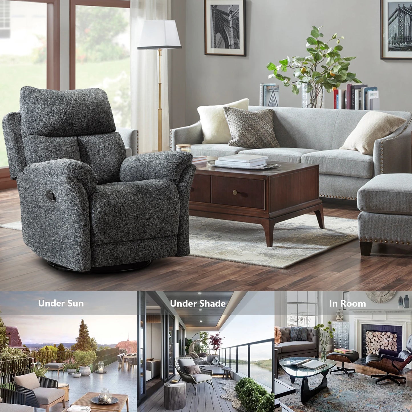Breathable Overstuffed Recliner
