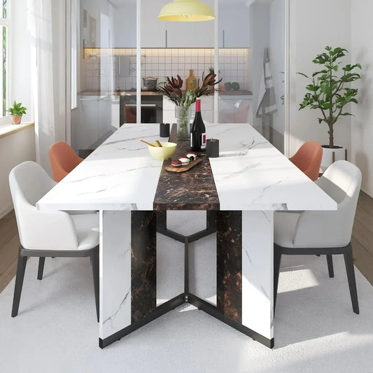 Large Marbled Dining Table