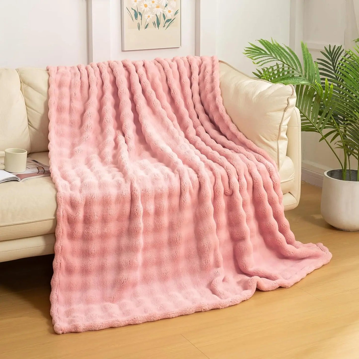 Faux Fur Fluff Blanket