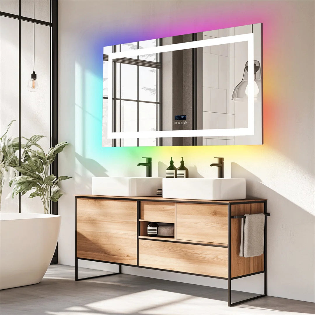 Large LED Backlight Bedroom/Bathroom Mirror