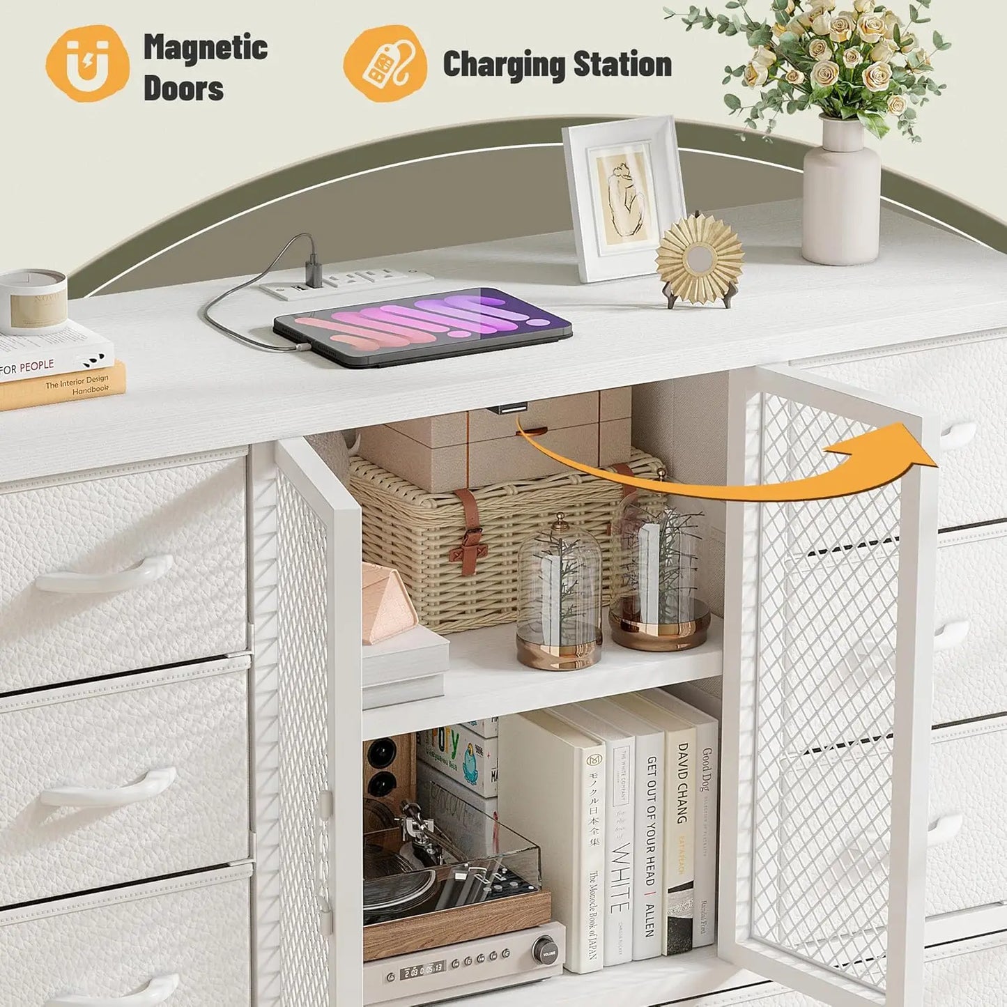 Tall Dresser with Charging Station