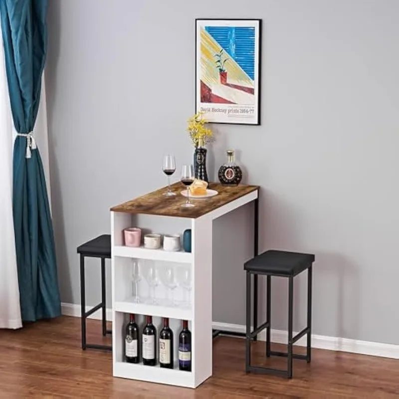 3 Piece Kitchen Table Two Stools