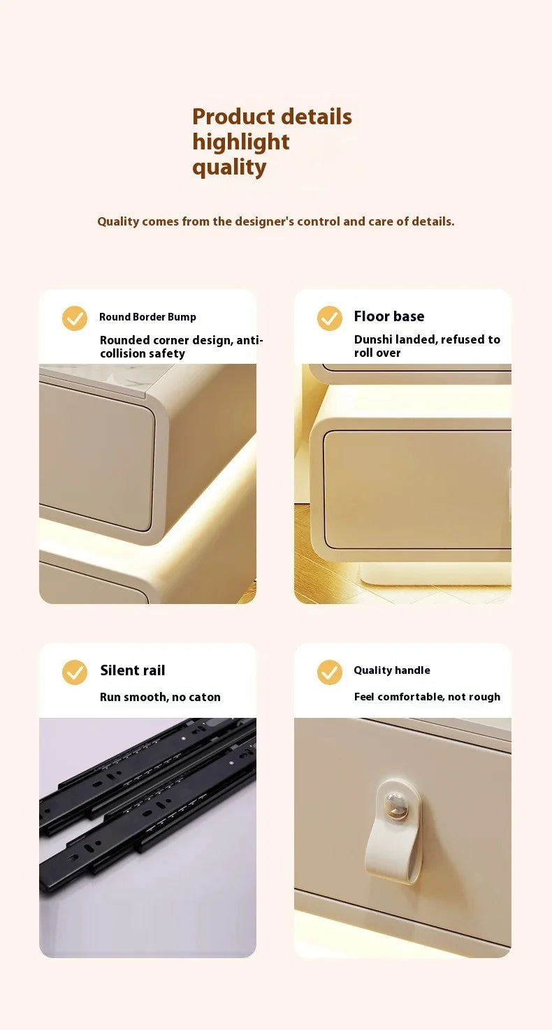 Bedside Table with Intelligent Sensor Light