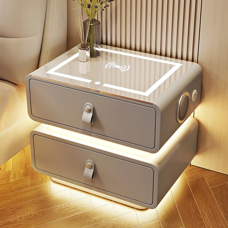 Bedside Table with Intelligent Sensor Light - The Decor Authority