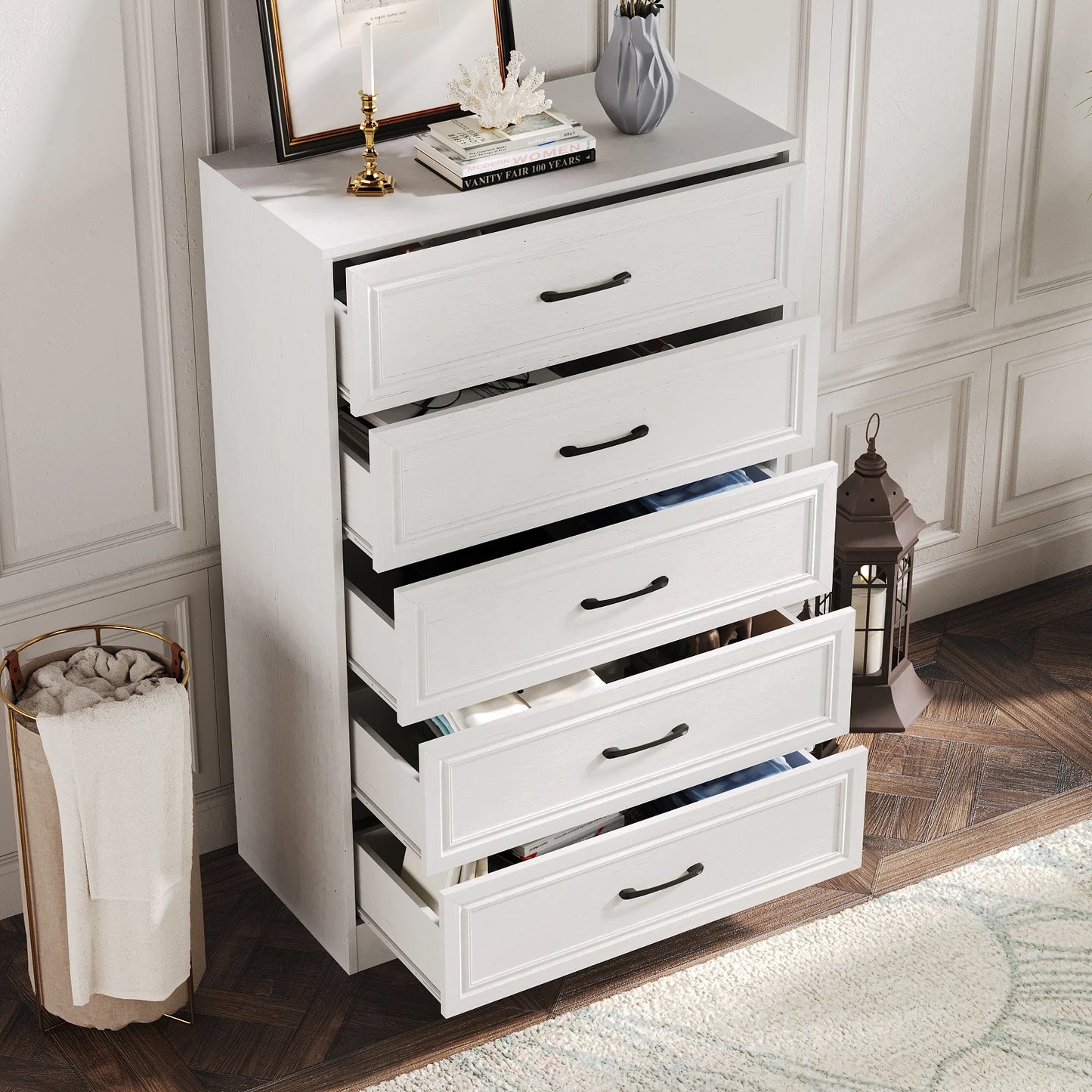 Farmhouse Wooden Bedroom Dresser