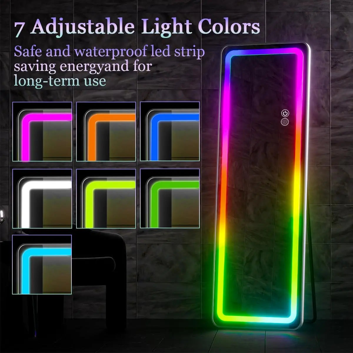 Full Body Mirror with LED Lights