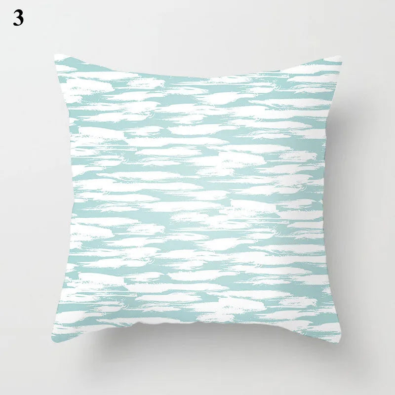 Designer Teal Green Pillow Sham with Chic Print Accent