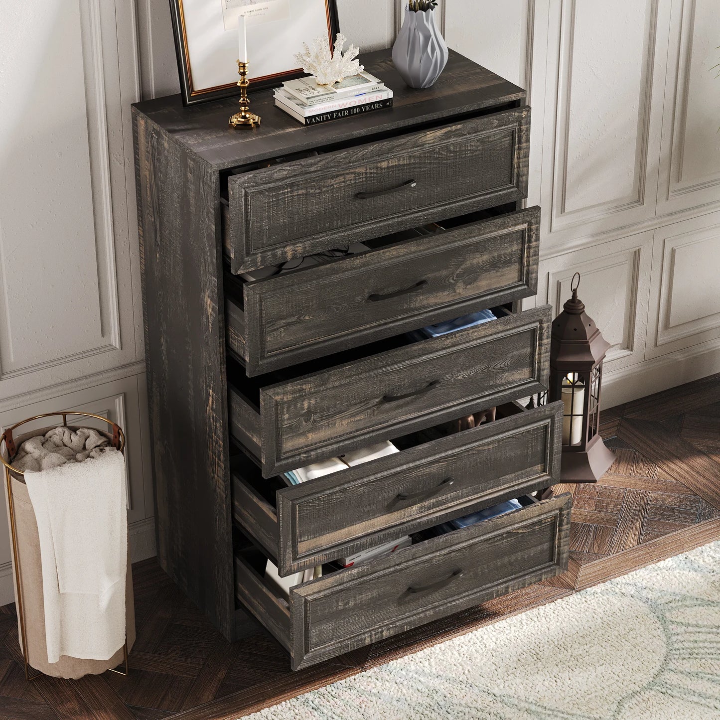 Farmhouse Wooden Bedroom Dresser