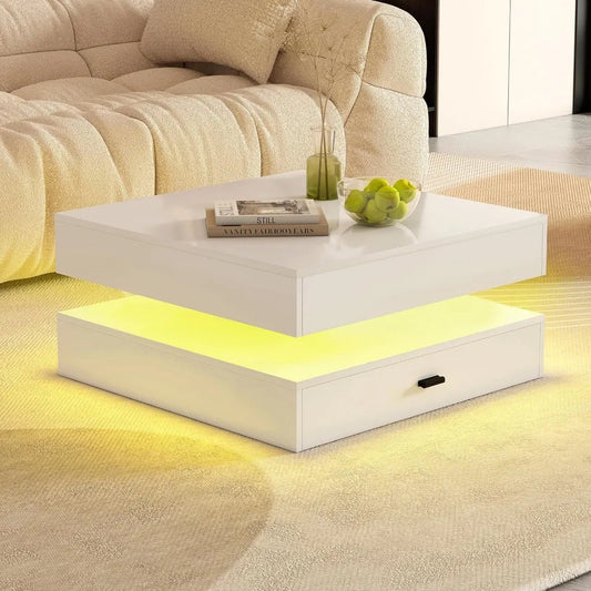 2-Tier LED Coffee Table