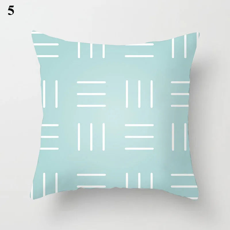 Designer Teal Green Pillow Sham with Chic Print Accent