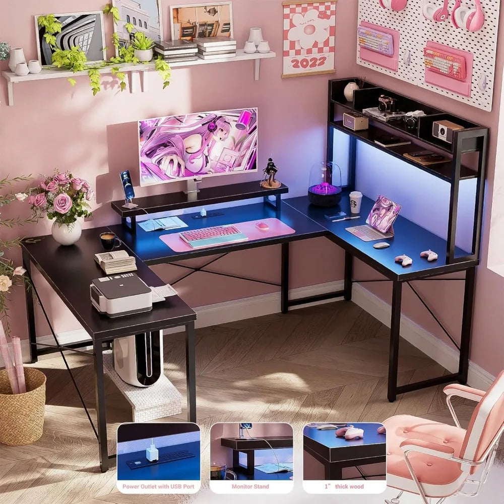 U Shaped Computer Desk  w/ Hutch