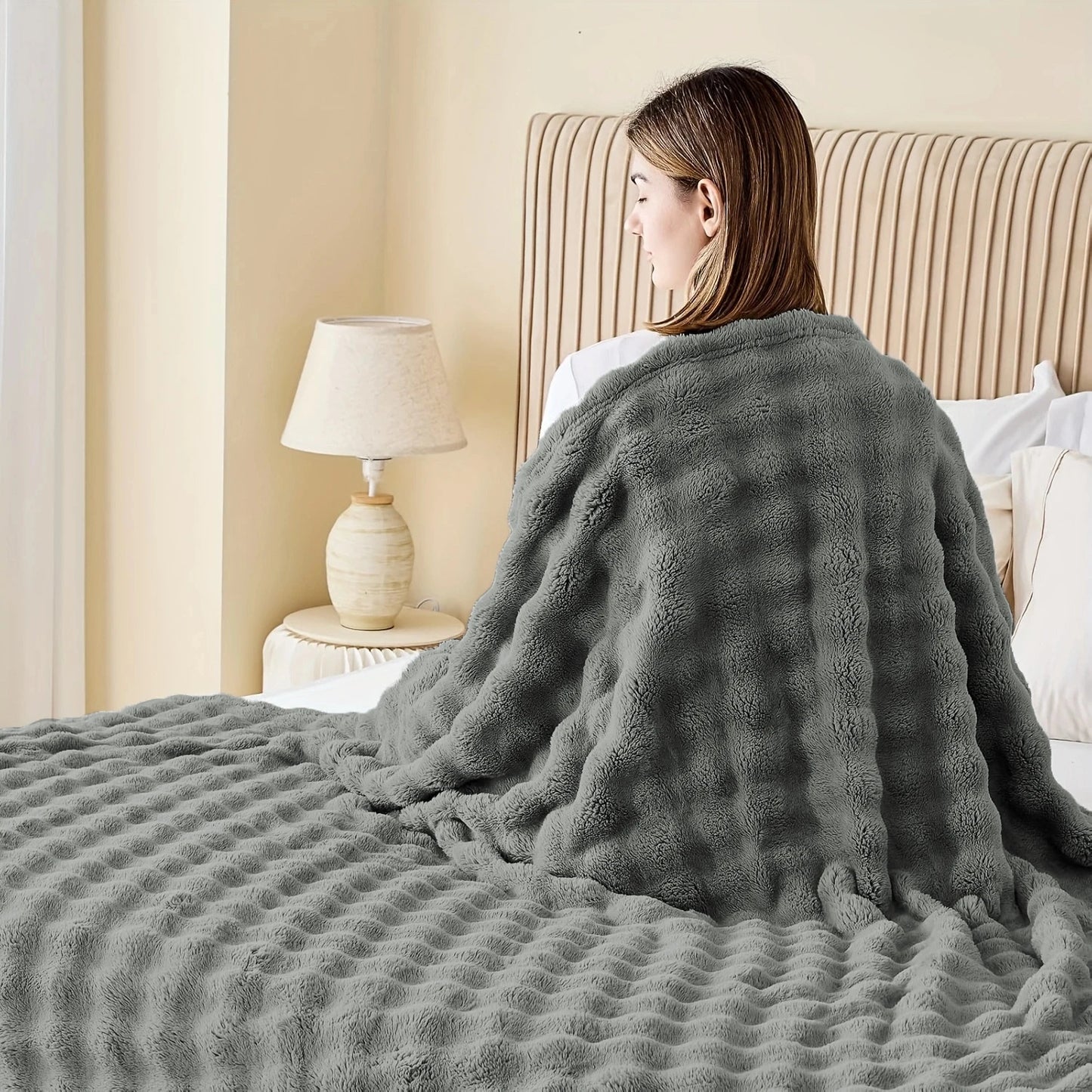 Faux Fur Fluff Blanket
