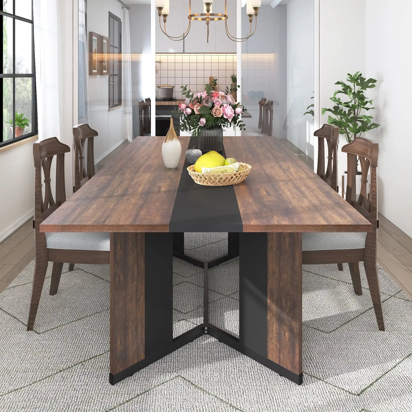 Large Marbled Dining Table