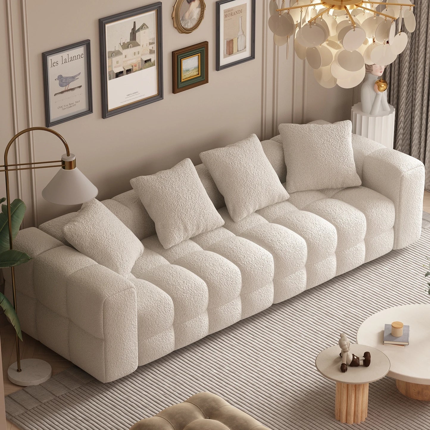 Elegant Minimalist Velvet Sofa