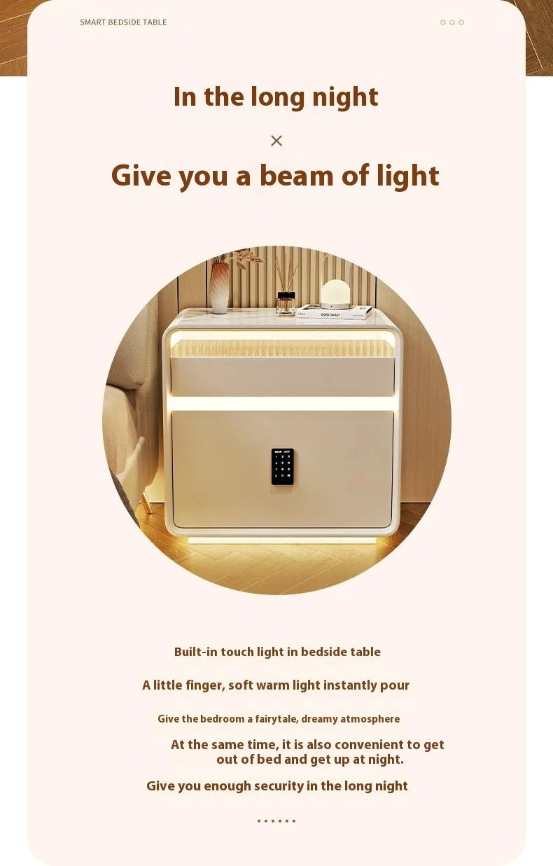 Bedside Table with Intelligent Sensor Light