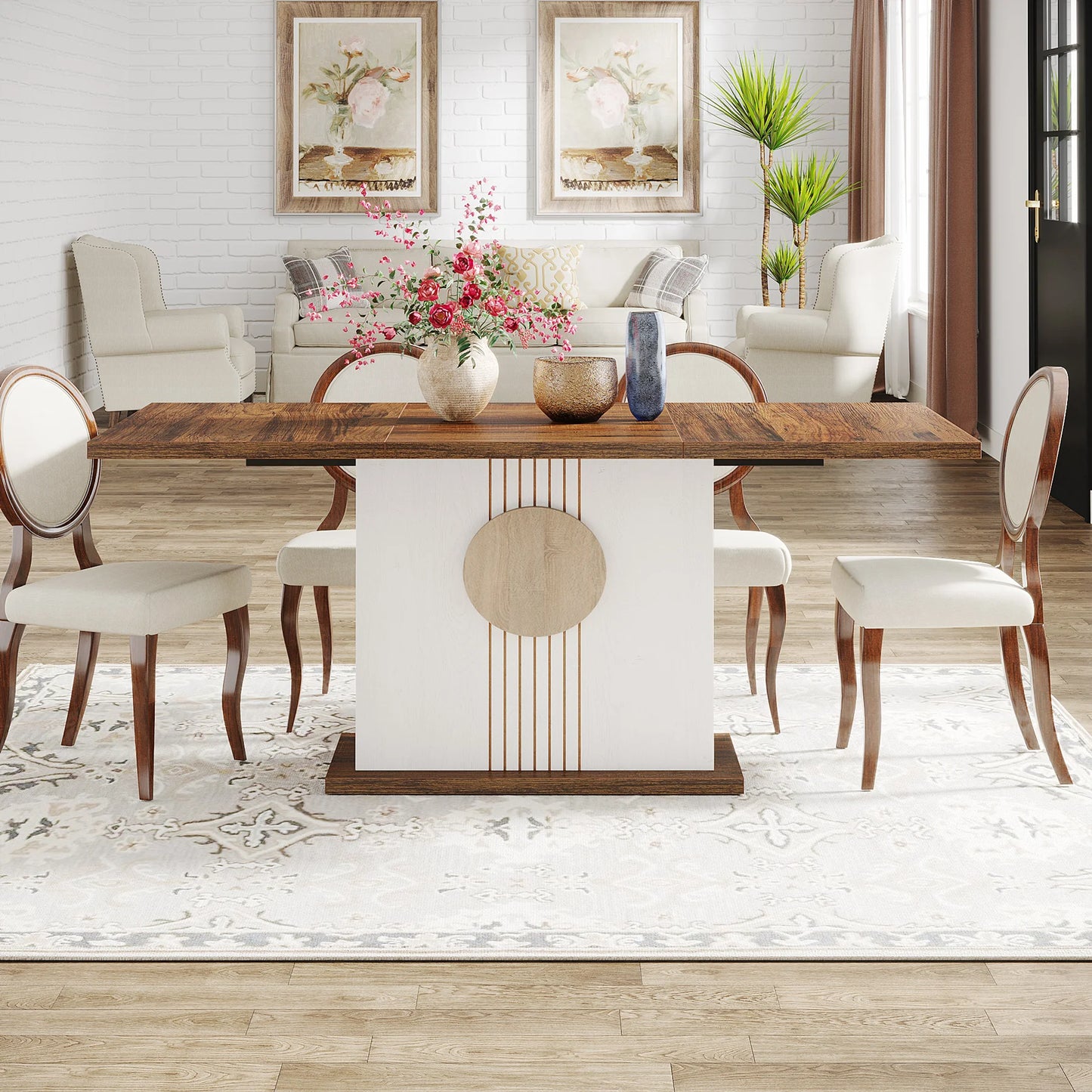 Rectangular Farmhouse Dining Table