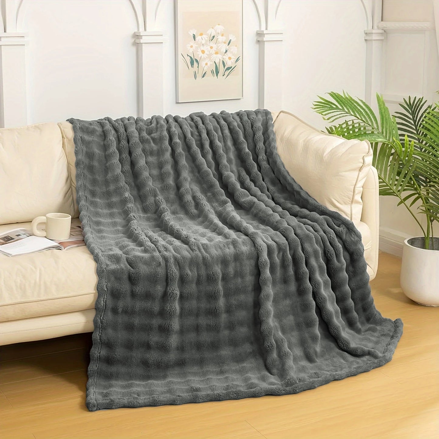Faux Fur Fluff Blanket