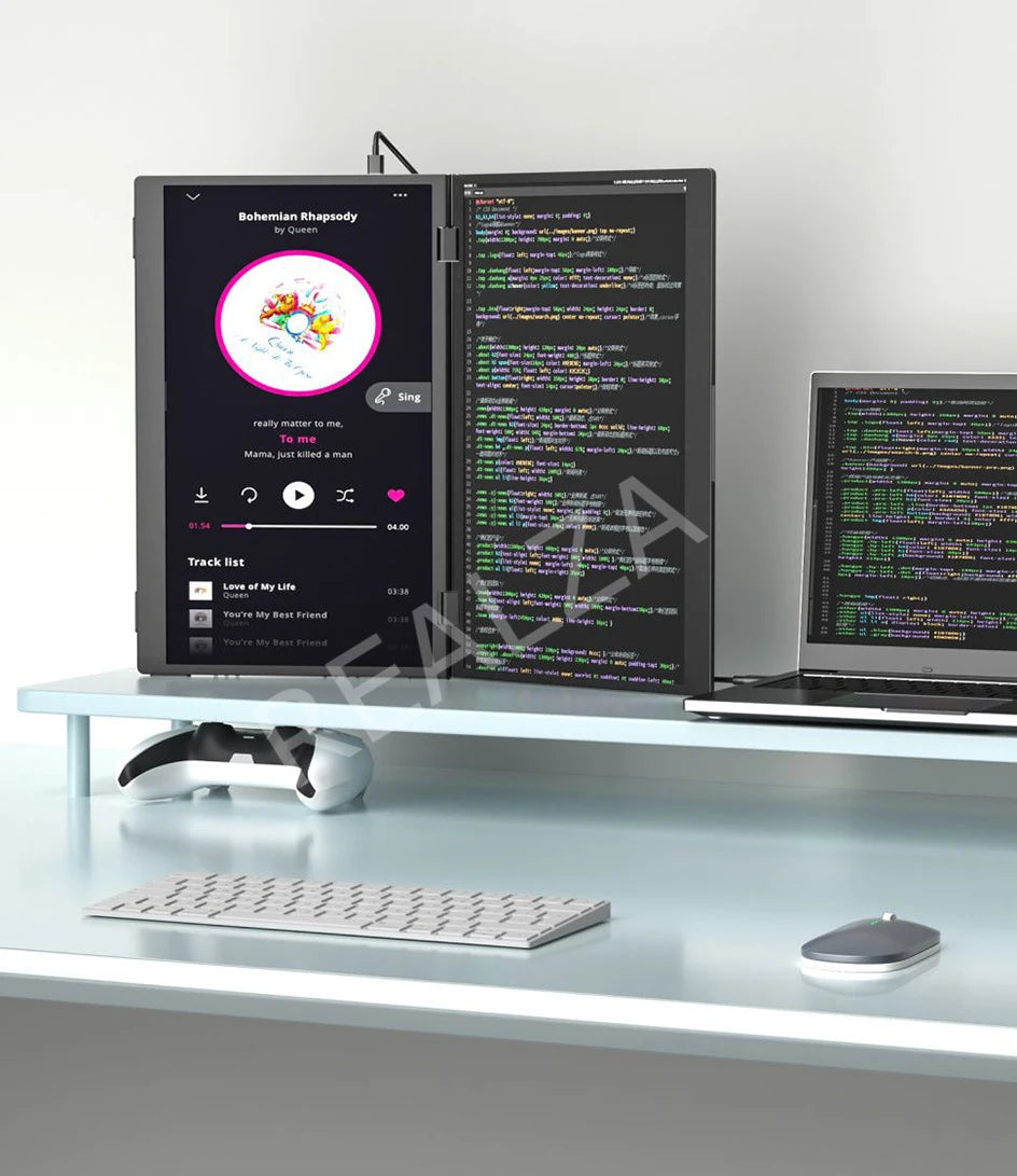 Dual Touch Screen Portable Monitor with stand