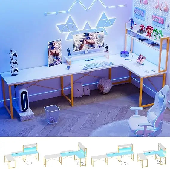 U Shaped Computer Desk  w/ Hutch