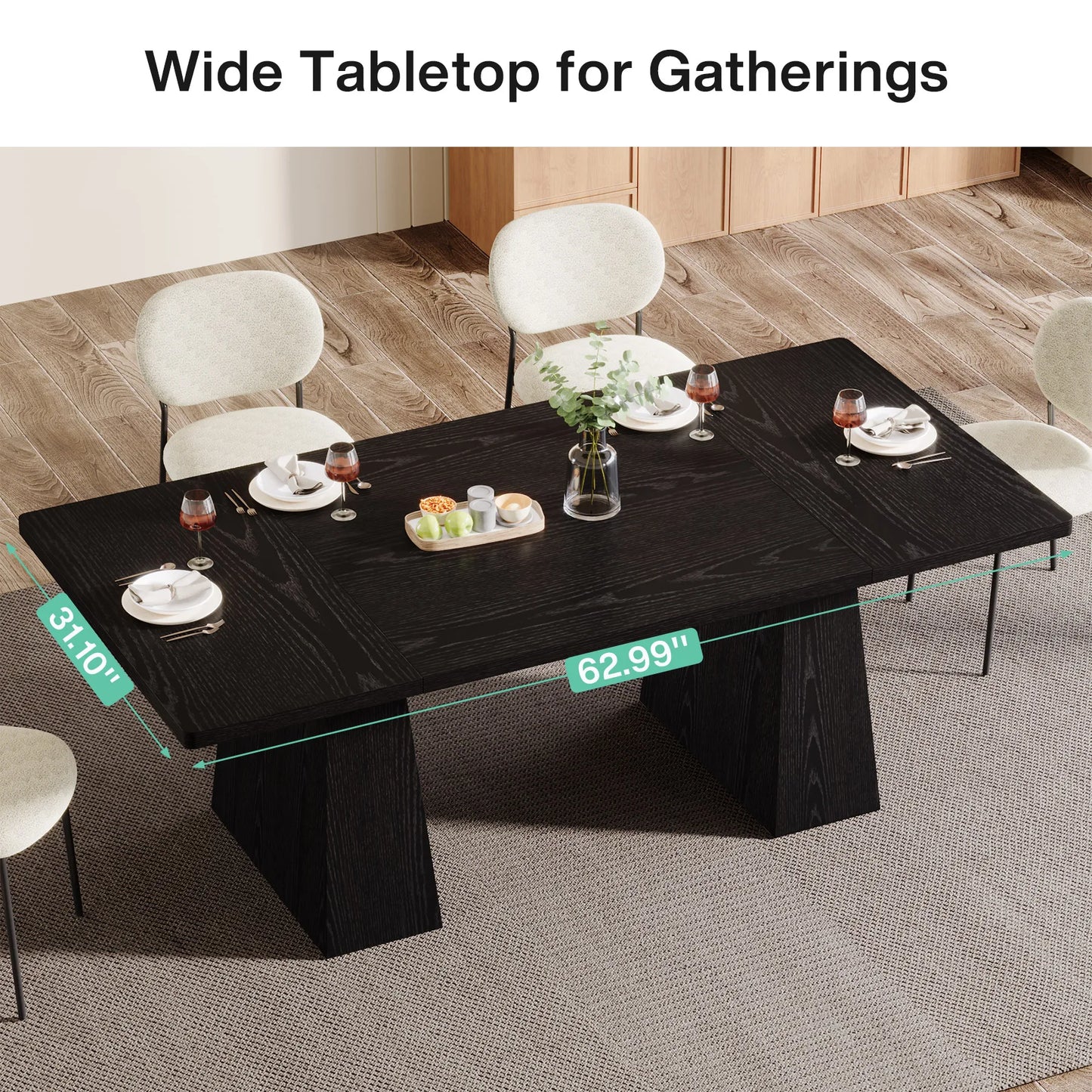Modern Black Dining Table