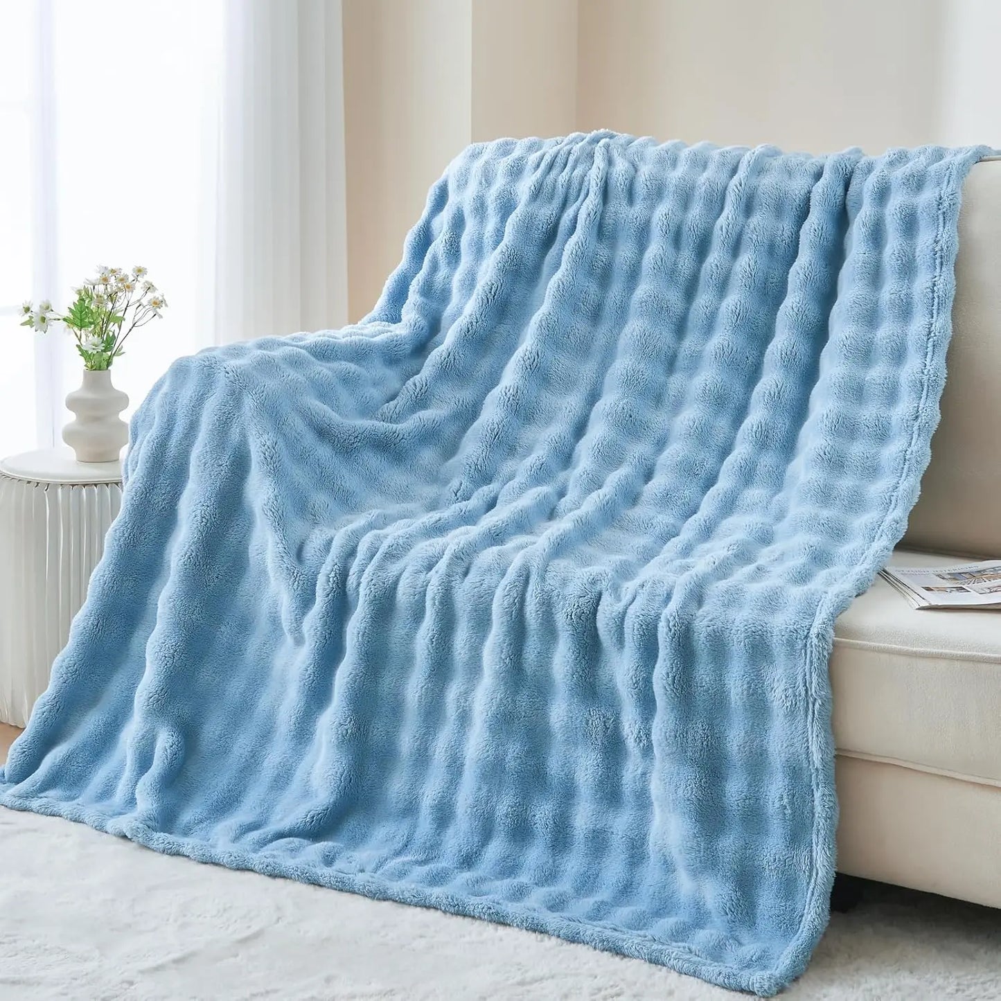 Faux Fur Fluff Blanket