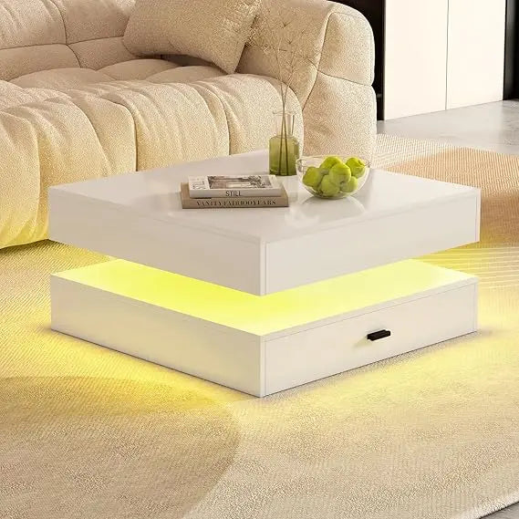 2-Tier LED Coffee Table