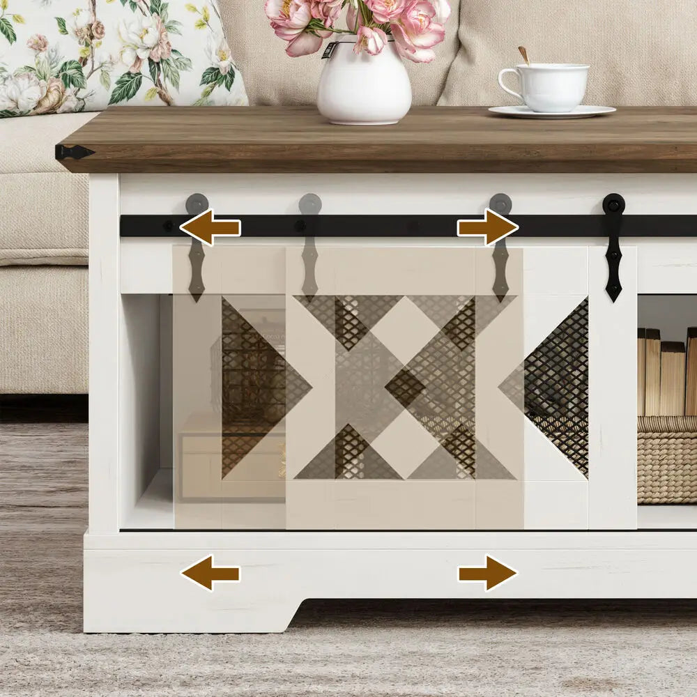 Farmhouse Coffee Table with Lift Top