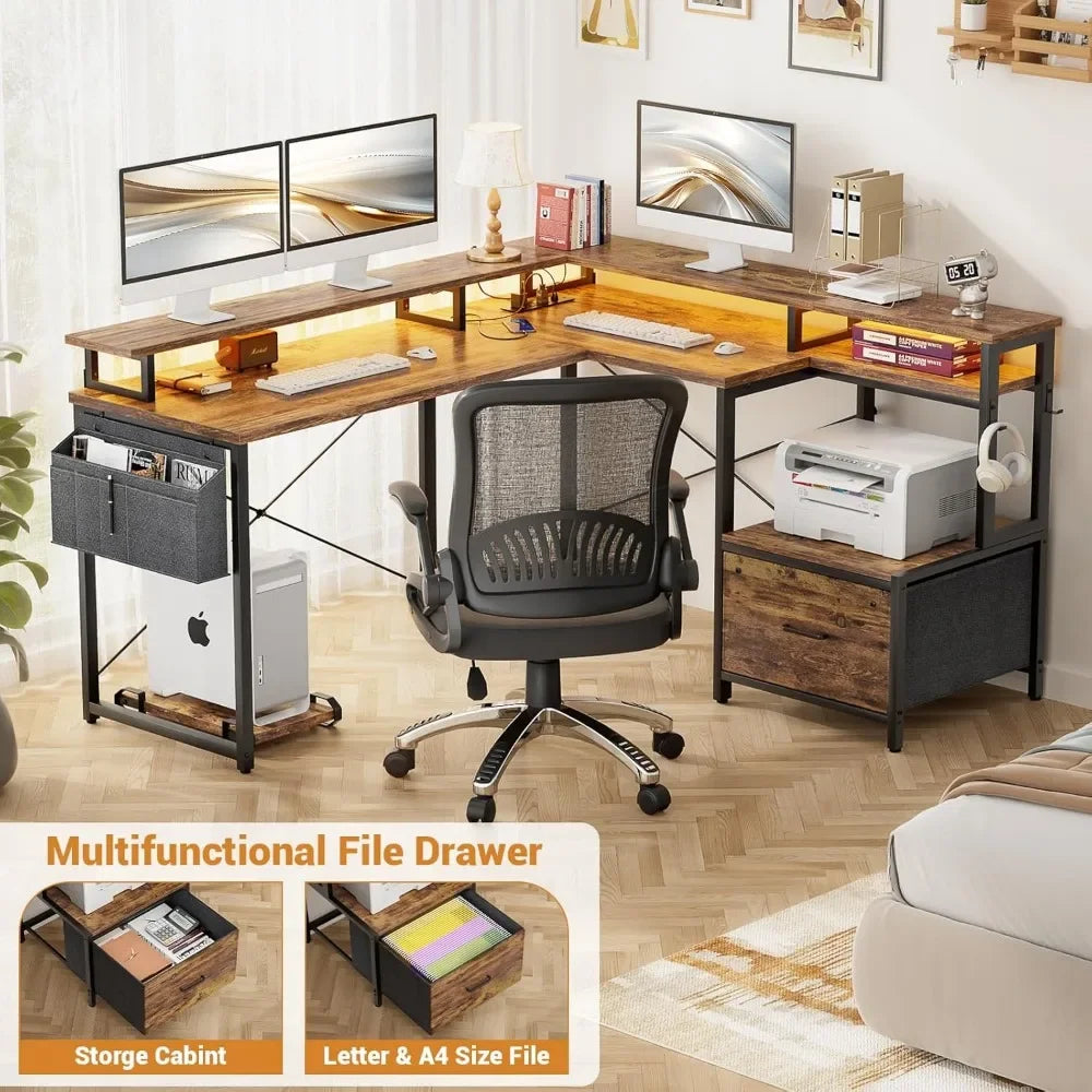 L Shaped Corner Computer Desk