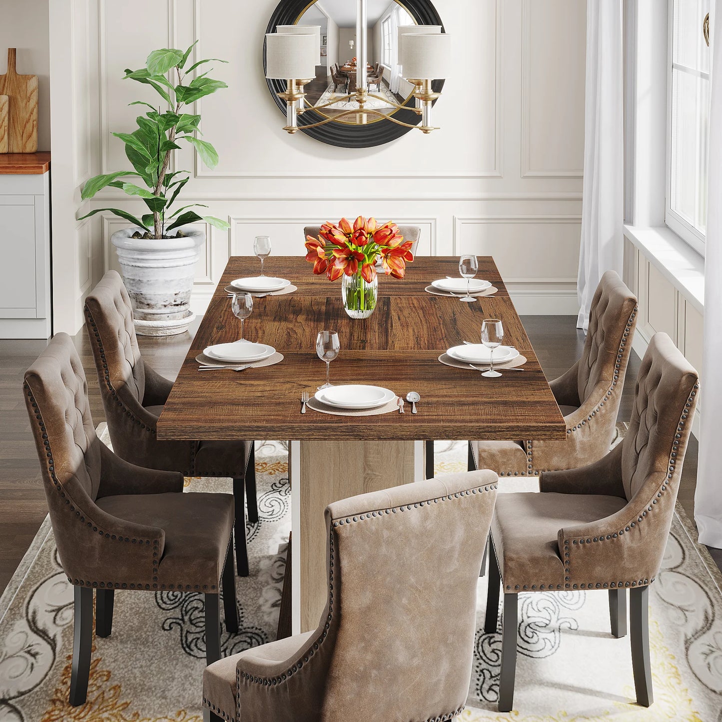 Rectangular Farmhouse Dining Table