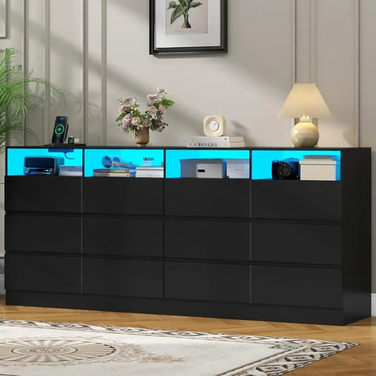 12 Drawer Dresser with LEDs
