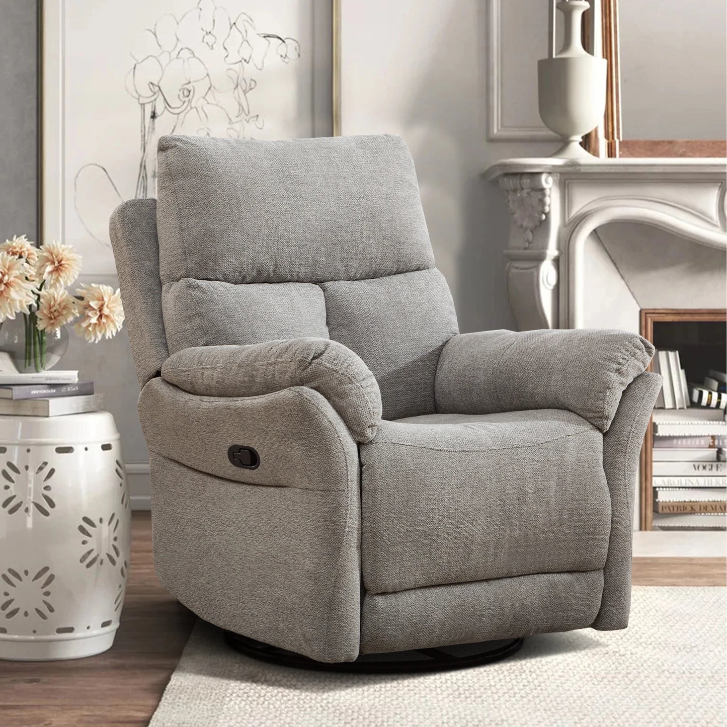 Breathable Overstuffed Recliner