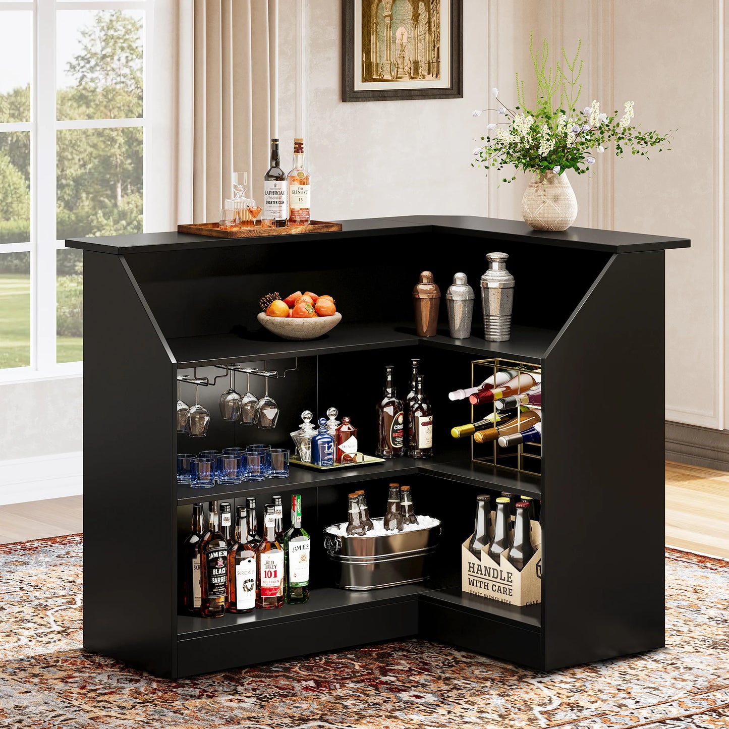 Corner Bar Cabinet