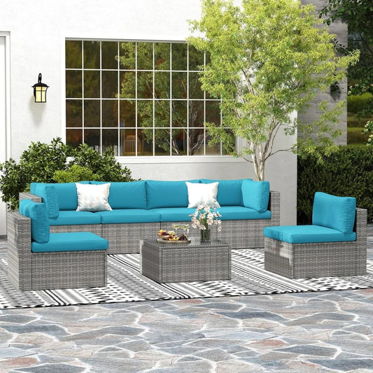 7 Piece Outdoor Patio Furniture Set