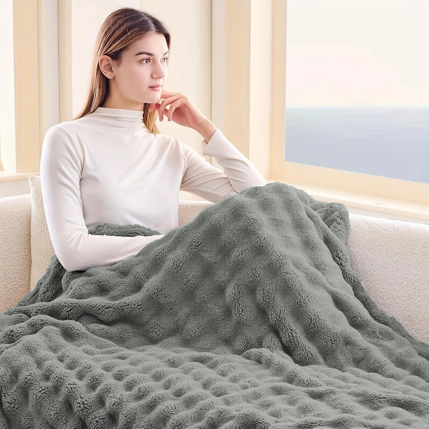 Faux Fur Fluff Blanket