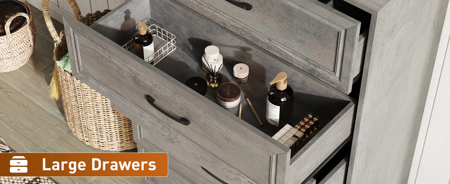 Farmhouse Wooden Bedroom Dresser