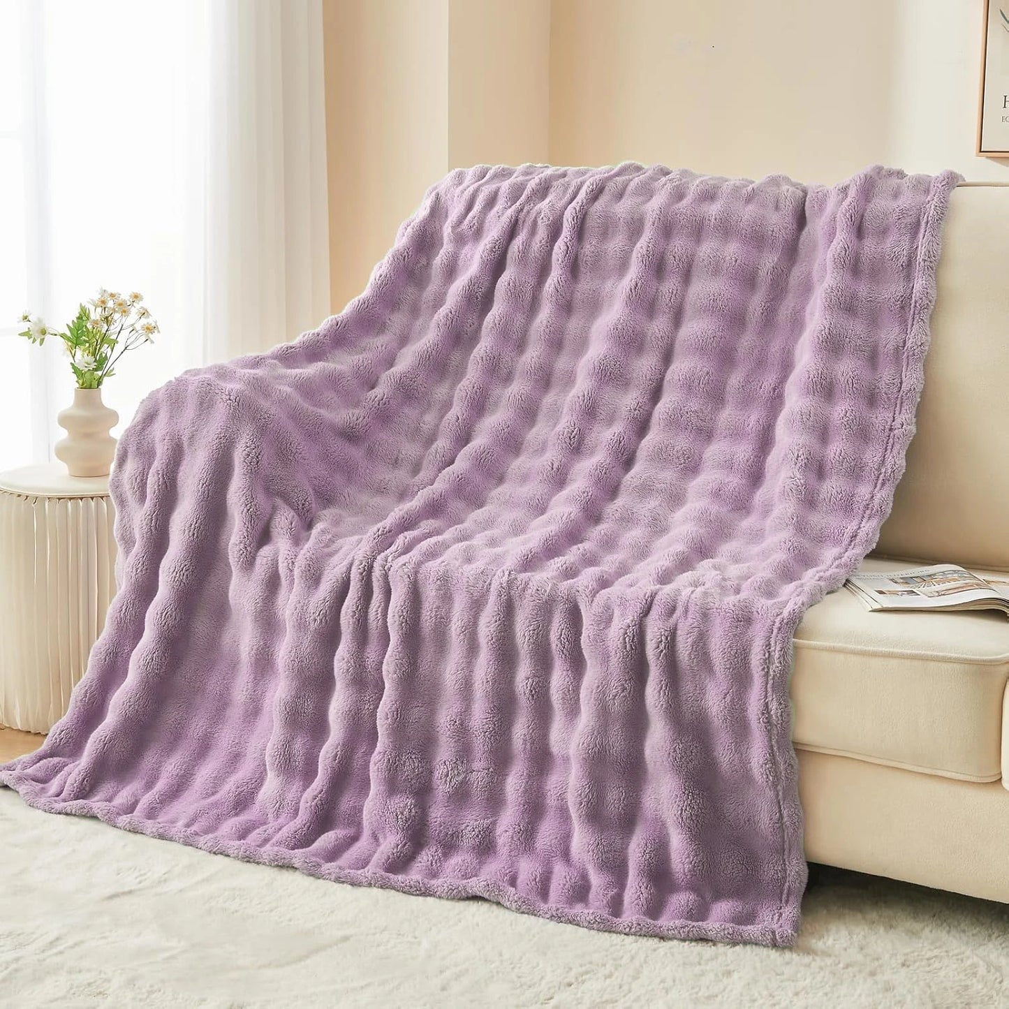 Faux Fur Fluff Blanket