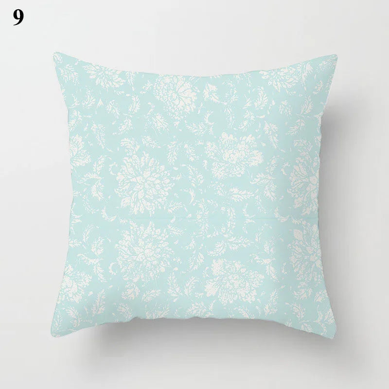Designer Teal Green Pillow Sham with Chic Print Accent