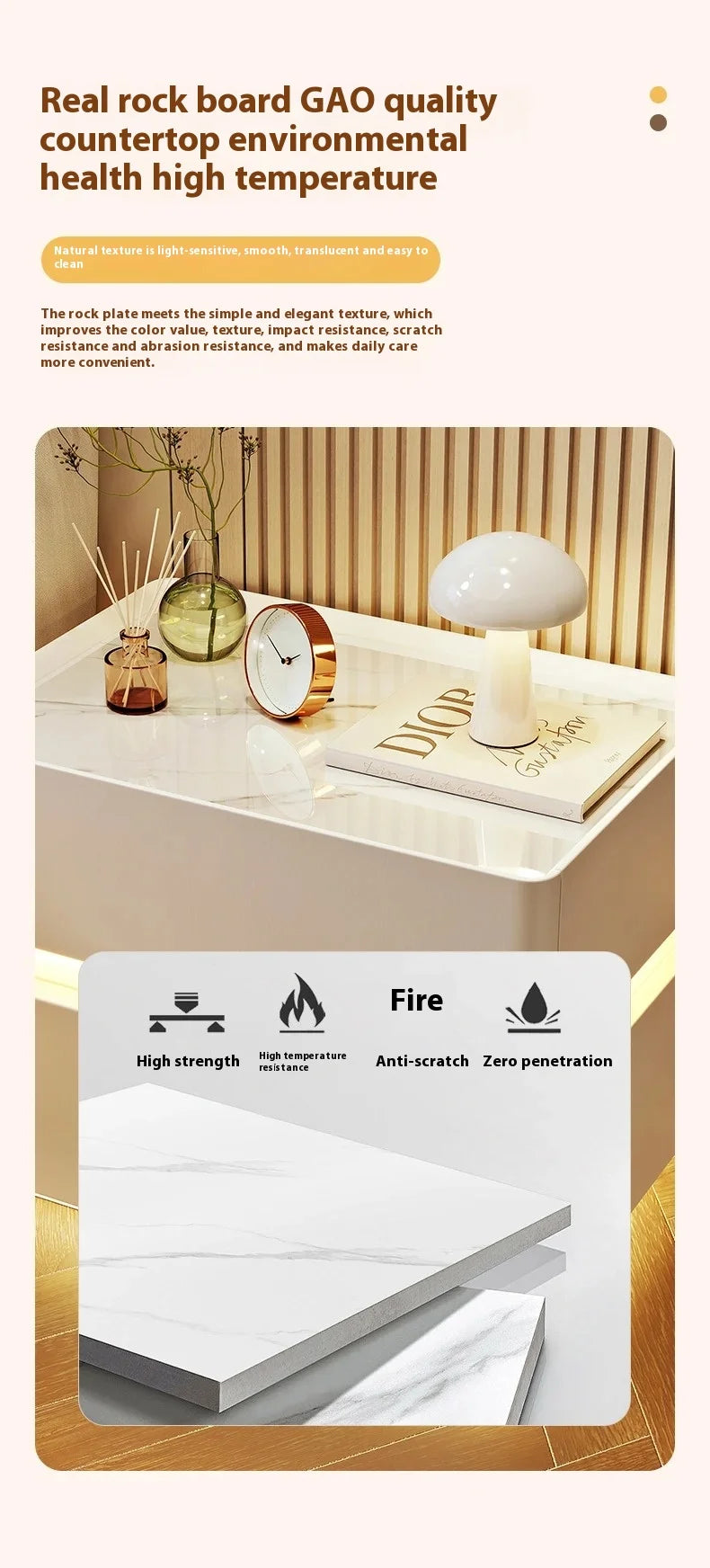 Bedside Table with Intelligent Sensor Light