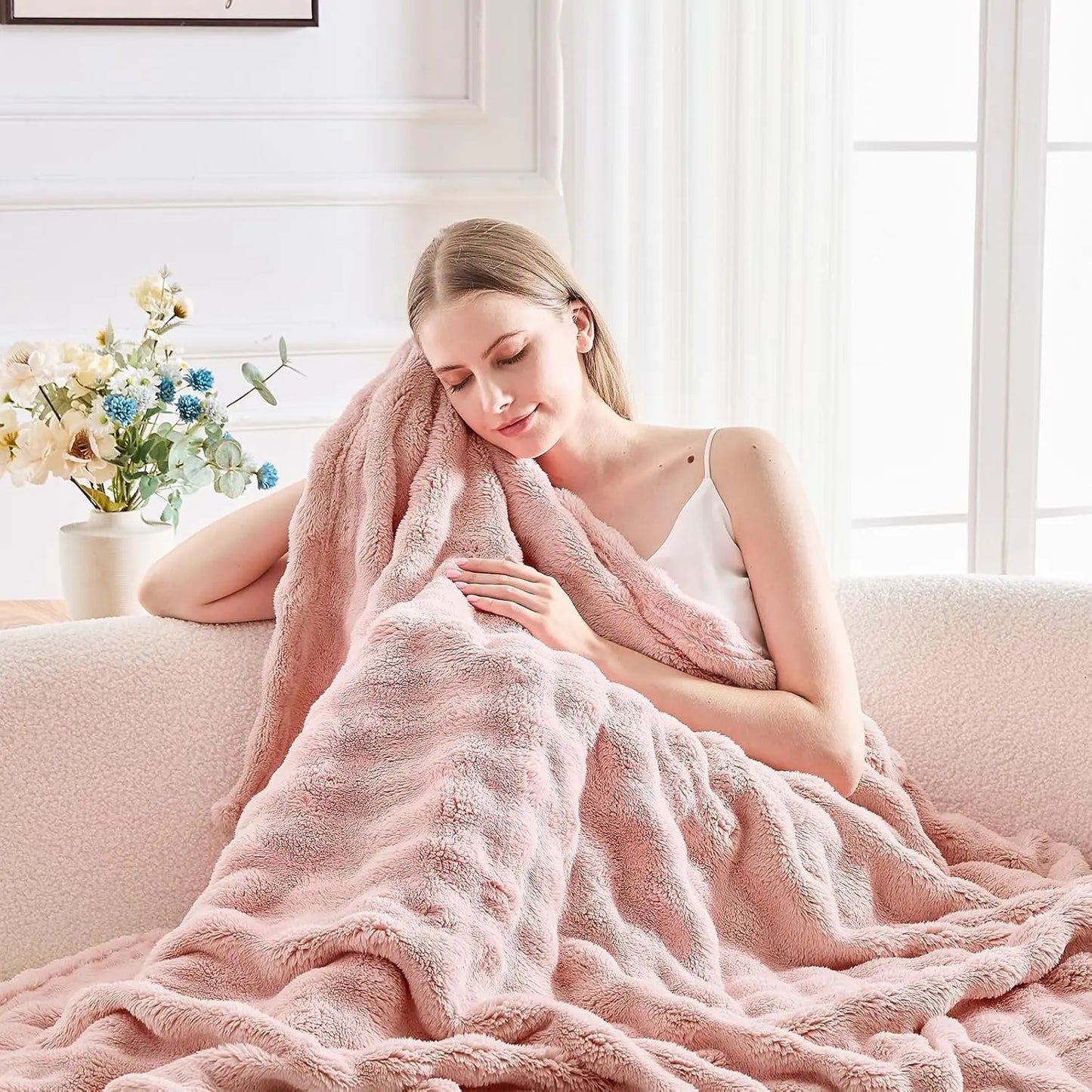 Faux Fur Fluff Blanket