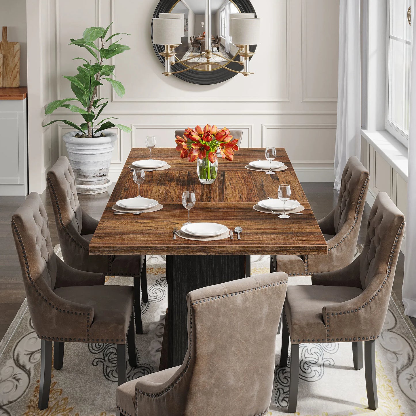 Rectangular Farmhouse Dining Table