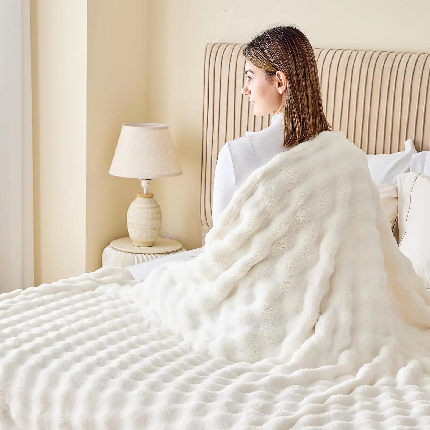 Faux Fur Fluff Blanket